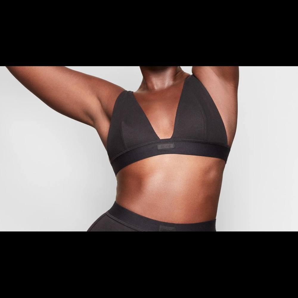 SKIMS Cotton Plunge Bralette 2X
